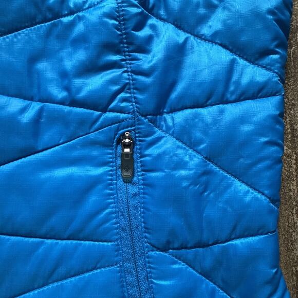 Columbia Jacket Vest Women Medium Omni‑Heat Full Zip Insulated Blue Outdoor Hike - Picture 3 of 9